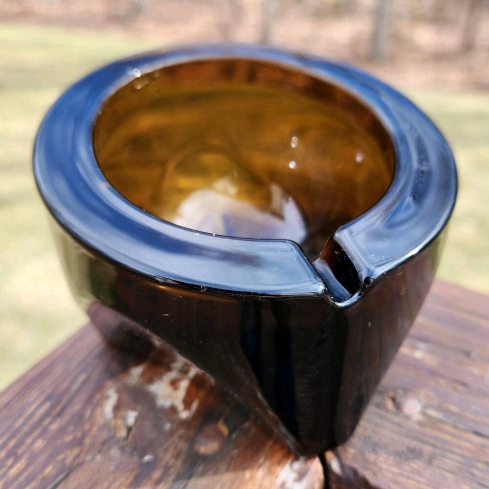 Viking Brown Glass Ashtray